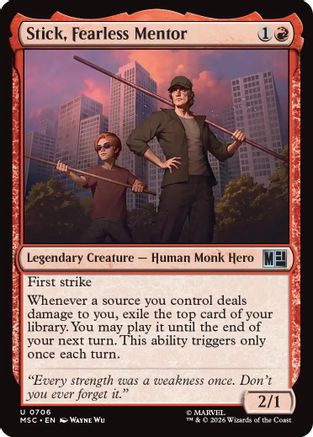 Image of Stick, Fearless Mentor (MSC-706) - Commander: Marvel Super Heroes Foil