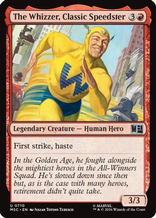 Image of The Whizzer, Classic Speedster (MSC-710) - Commander: Marvel Super Heroes