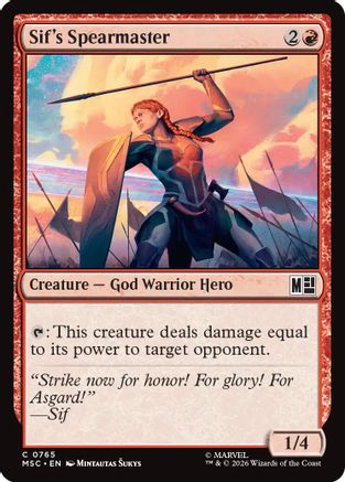 Image of Sif's Spearmaster (MSC-765) - Commander: Marvel Super Heroes