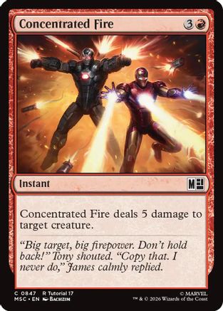 Image of Concentrated Fire (0847) (MSC-847) - Commander: Marvel Super Heroes