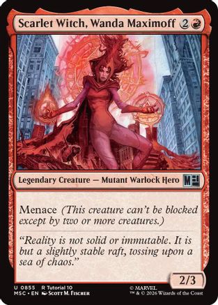 Image of Scarlet Witch, Wanda Maximoff (0855) (MSC-855) - Commander: Marvel Super Heroes