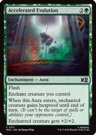 Image of Accelerated Evolution (MSC-711) - Commander: Marvel Super Heroes Foil