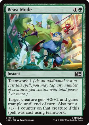 Image of Beast Mode (MSC-713) - Commander: Marvel Super Heroes
