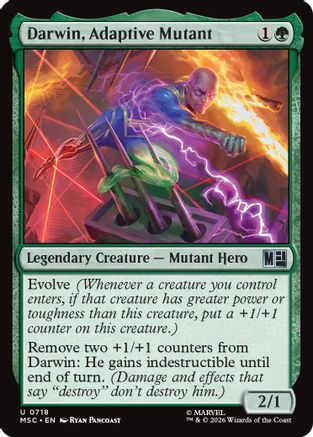 Image of Darwin, Adaptive Mutant (MSC-718) - Commander: Marvel Super Heroes Foil