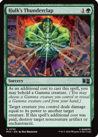 Image of Hulk's Thunderclap (MSC-725) - Commander: Marvel Super Heroes