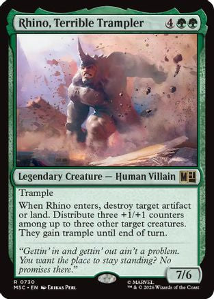 Image of Rhino, Terrible Trampler (MSC-730) - Commander: Marvel Super Heroes