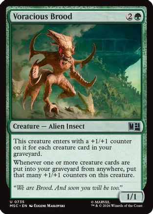 Image of Voracious Brood (MSC-735) - Commander: Marvel Super Heroes Foil