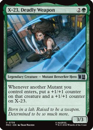 Image of X-23, Deadly Weapon (MSC-738) - Commander: Marvel Super Heroes Foil