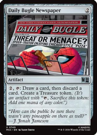 Image of Daily Bugle Newspaper (MSC-749) - Commander: Marvel Super Heroes Foil