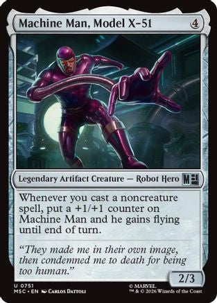 Image of Machine Man, Model X-51 (MSC-751) - Commander: Marvel Super Heroes Foil