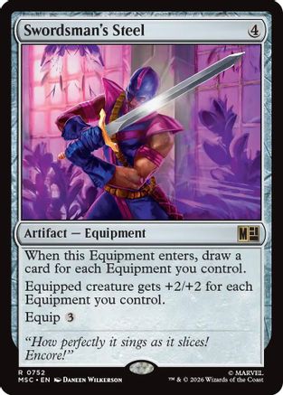 Image of Swordsman's Steel (MSC-752) - Commander: Marvel Super Heroes Foil
