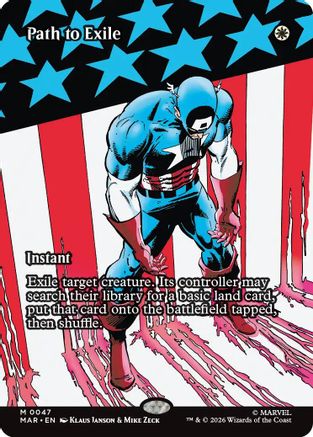 Image of Path to Exile (Borderless) (0047) (MAR-047) - Marvel Universe Eternal-Legal Foil