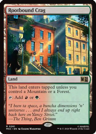 Image of Rootbound Crag (Surge Foil) (MSC-261) - Commander: Marvel Super Heroes Foil