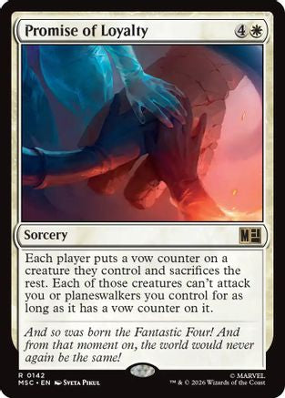 Image of Promise of Loyalty (Surge Foil) (MSC-142) - Commander: Marvel Super Heroes Foil