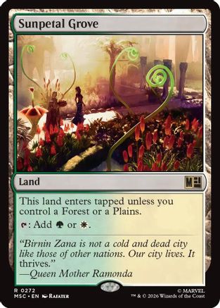 Image of Sunpetal Grove (Surge Foil) (MSC-272) - Commander: Marvel Super Heroes Foil