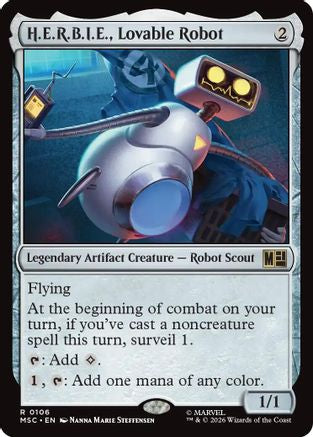 Image of H.E.R.B.I.E., Lovable Robot (MSC-106) - Commander: Marvel Super Heroes