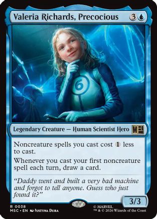 Image of Valeria Richards, Precocious (Surge Foil) (MSC-038) - Commander: Marvel Super Heroes Foil