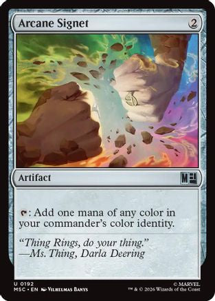 Image of Arcane Signet (0192) (Surge Foil) (MSC-192) - Commander: Marvel Super Heroes Foil