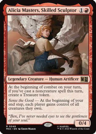 Image of Alicia Masters, Skilled Sculptor (Surge Foil) (MSC-048) - Commander: Marvel Super Heroes Foil