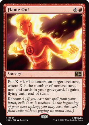 Image of Flame On! (Surge Foil) (MSC-051) - Commander: Marvel Super Heroes Foil