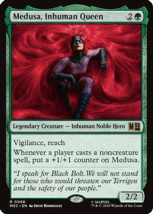 Image of Medusa, Inhuman Queen (Surge Foil) (MSC-068) - Commander: Marvel Super Heroes Foil