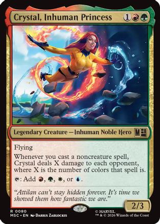 Image of Crystal, Inhuman Princess (MSC-080) - Commander: Marvel Super Heroes