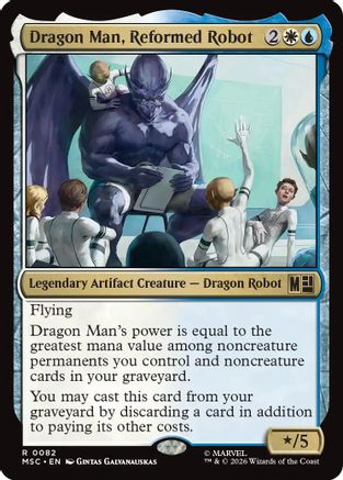 Image of Dragon Man, Reformed Robot (Surge Foil) (MSC-082) - Commander: Marvel Super Heroes Foil