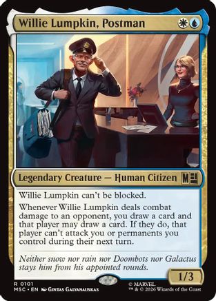 Image of Willie Lumpkin, Postman (Surge Foil) (MSC-101) - Commander: Marvel Super Heroes Foil