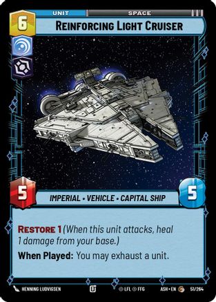 Image of Reinforcing Light Cruiser (51/264) - Ashes of the Empire