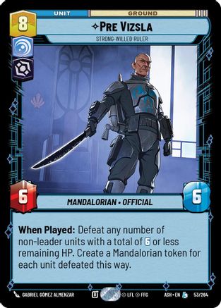 Image of Pre Vizsla - Strong-Willed Ruler (53/264) - Ashes of the Empire