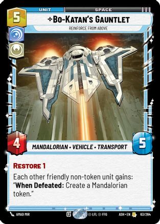 Image of Bo-Katan's Gauntlet - Reinforce from Above (63/264) - Ashes of the Empire