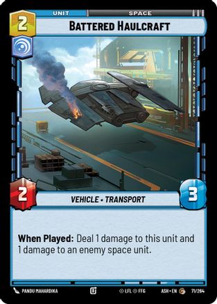 Image of Battered Haulcraft (71/264) - Ashes of the Empire