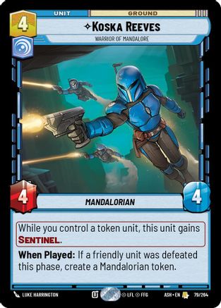 Image of Koska Reeves - Warrior of Mandalore (79/264) - Ashes of the Empire