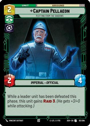 Image of Captain Pellaeon - Plotting from the Shadows (93/264) - Ashes of the Empire