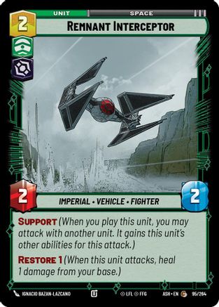 Image of Remnant Interceptor (95/264) - Ashes of the Empire