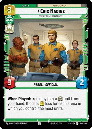 Image of Crix Madine - Strike Team Strategist (108/264) - Ashes of the Empire