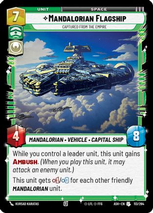 Image of Mandalorian Flagship - Captured from the Empire (113/264) - Ashes of the Empire