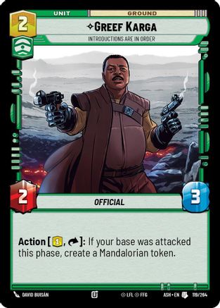 Image of Greef Karga - Introductions are in Order (119/264) - Ashes of the Empire