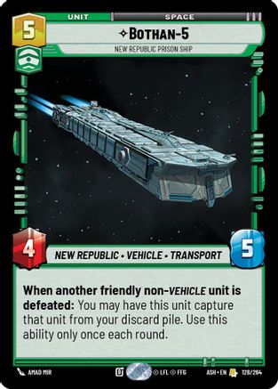 Image of Bothan-5 - New Republic Prison Ship (128/264) - Ashes of the Empire
