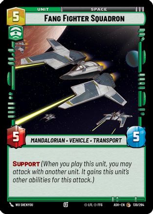 Image of Fang Fighter Squadron (130/264) - Ashes of the Empire