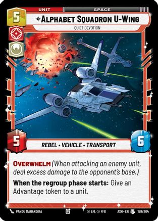 Image of Alphabet Squadron U-Wing - Quiet Devotion (159/264) - Ashes of the Empire