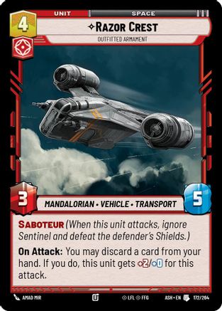 Image of Razor Crest - Outfitted Armament (172/264) - Ashes of the Empire