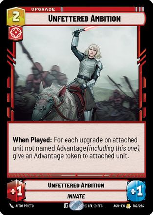 Image of Unfettered Ambition (182/264) - Ashes of the Empire