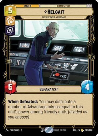 Image of Helgait - Dooku Was a Visionary (195/264) - Ashes of the Empire
