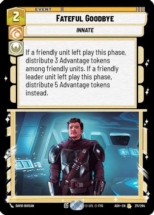Image of Fateful Goodbye (211/264) - Ashes of the Empire
