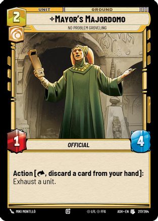Image of Mayor's Majordomo - No Problem Groveling (217/264) - Ashes of the Empire