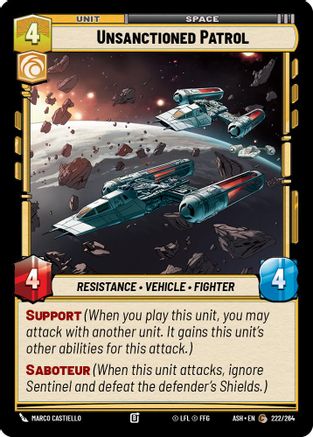 Image of Unsanctioned Patrol (222/264) - Ashes of the Empire