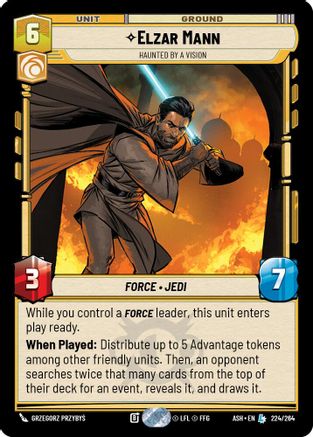 Image of Elzar Mann - Haunted by a Vision (224/264) - Ashes of the Empire