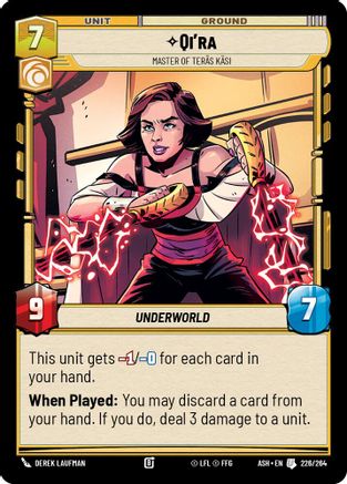 Image of Qi'ra - Master of Teras Kasi (226/264) - Ashes of the Empire