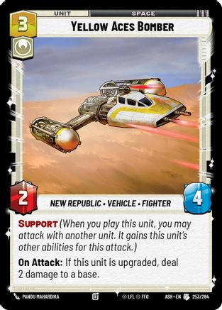 Image of Yellow Aces Bomber (253/264) - Ashes of the Empire